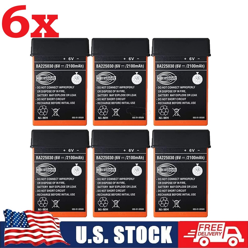 6X 2100mAh BA225030 6V Ni-Mh Battery For HBC Pump Truck Remote Control Battery