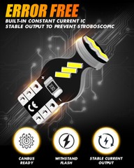 10X AUXBEAM T10 168 194 LED License Plate Light Bulb Interior Bulbs White 6500K