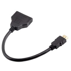 30cm HDMI Cable Adapter Male To Dual Female 2.0 Converter 1 in 2 out Splitter