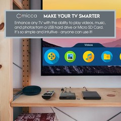 Micca G3 2K Quad-HD Digital Media Player for USB Drives and MicroSD Black