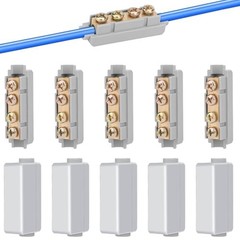 10PCS 4 AWG Wire Connector Nut Kit, 1 in 1 Out 100A 8-4 Guage Splicing Screw