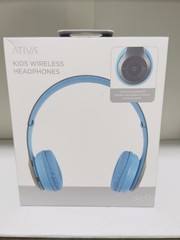 Ativa Kids Wireless Headphones Black – Cushioned Ear Pads – NEW