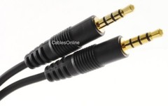 CablesOnline 3.5mm TRRS Female to 2x TRRS Male Stereo 4-Pole Splitter Cable