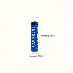 AAA Lithium Batteries 1512mWh 8-Pack Rechargeable w/Smart Charger Long Lasting