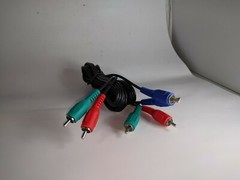 2x Component Video Audio Cable 3 RCA Red Green Blue Coal RGB Coaxial DVD VCR
