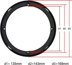 2Pcs 6″ Speaker Grill Covers – Durable ABS & Metal Mesh for Subwoofer Protection