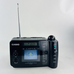 CASIO Freedom Vision LCD Color TV with FM / AM Clock Radio | AV-100 | Portable