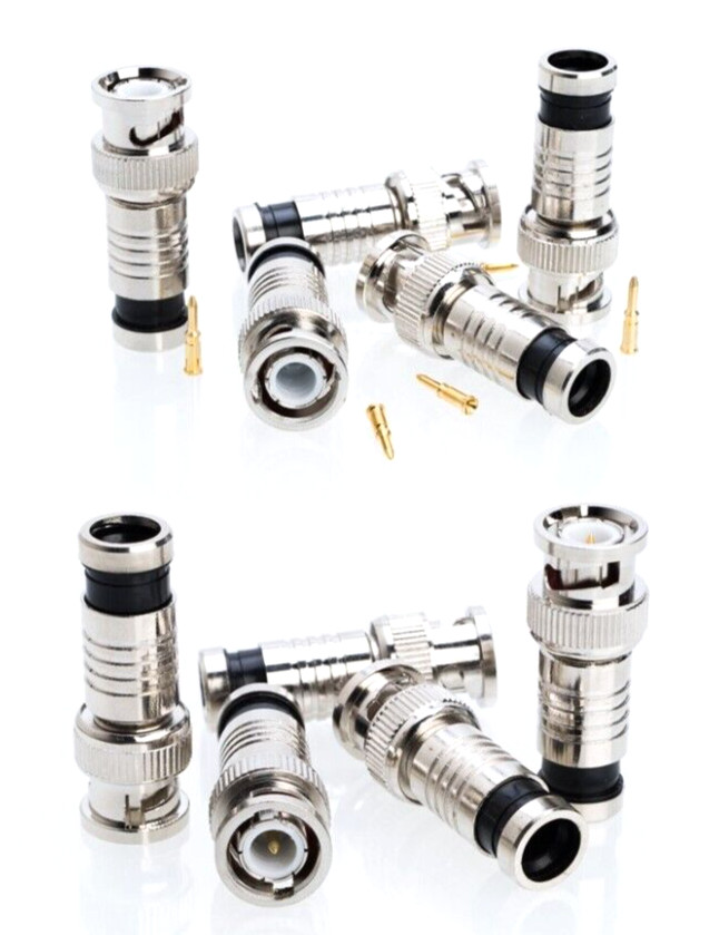 BNC Compression Connector For RG59 / RG6 Coaxial Cable CCTV Multi-Pack LOT