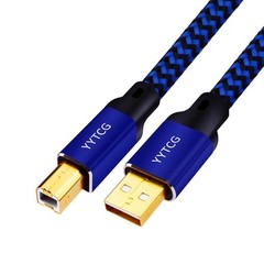 YYTCG HiFi USB Cable DAC A-B Type A to B Audio Data Cable 6N OCC