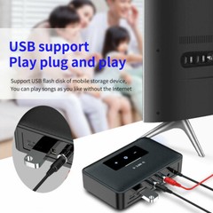 Bluetooth 5.0 Receiver Transmitter Wireless 3.5mm AUX NFC to 2 RCA Audio Adapter