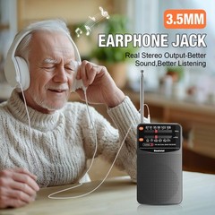 Homicial AM/FM Portable Radio, Battery Powered, Excellent Reception
