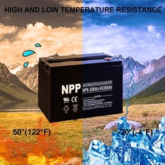 6V 200Ah AGM Deep Cycle Rechargeable Battery For Golf Cat RV Boat Solar