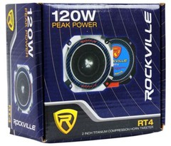 Pair Rockville RT4 2″ 240w Car Tweeters CEA Compliant Titanium Compression Horn