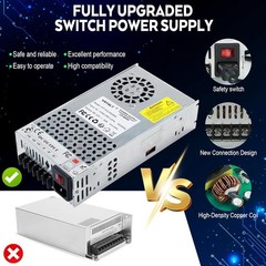 DC 12V 50A 600W Switching Power Supply, 110V/220V AC to DC Converter, Universal