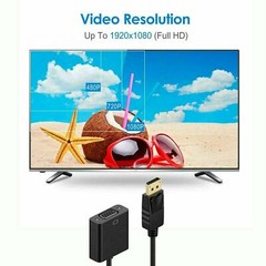 25 X Display Port DP to VGA Adapter Cable 1080P for laptop desktop Game Monitor
