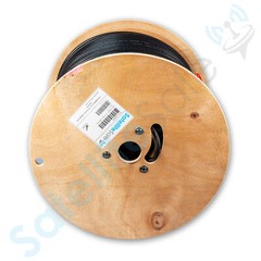 SatelliteSale RG6 Trishield 77% Coaxial Cable with Messenger Wire PVC Black