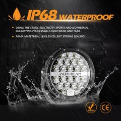 AUXBEAM 7″ 240W LED Work Lights Pods Bar Spot Driving Lamp + Protective Covers