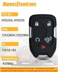 Key Fob Fits for GMC Sierra Chevy Silverado 1500 2500 3500 2019 2020 2021 202…