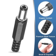1~20pcs DC Power Plug Adapter Male Female Socket Jack Cable Connectors 5.5×2.1mm