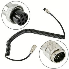 8 Pin Mic Cable Male to Female Cord Coiled Extension FOR YAESU ICOM KENWOOD