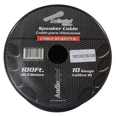 10 GA AWG Black/Red PVC Jacketed CCA Audiopipe Speaker Wire Lot Cut By The Foot
