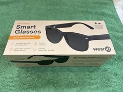 New WeariQ Wireless Smart Glasses Bluetooth, Black Polarized Lenses, Matte Frame