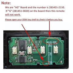 Smart Key Fob Remote Replacement Fit for Toyota Tacoma 2015-2021 / Tundra