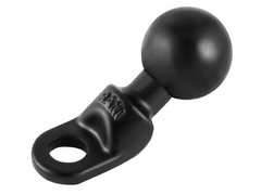 RAM Mount Aluminum Mini Motorcycle Mount Angled Base with 9mm Hole & 1 inch Ball