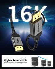 DisplayPort Cable 2.1 6.6FT Silkland