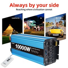 5000W Pure Sine Wave Power Inverter 12V DC to 110V AC 10000W Peak Heavy Duty