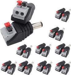 DC Power Plug Male Female Connector 5.5×2.1mm Jack Adapter For CCTV Camera Strip