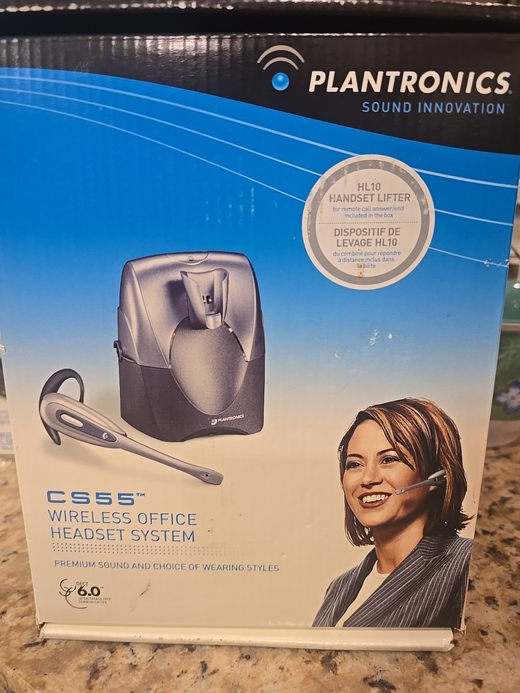 Plantronics CS55/HL10 Silver Ear-Hook Headsets