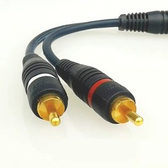 RCA 1 Female to 2 Male RCA 1 Male to 2 Female Audio Y-Converter Splitter Adapter