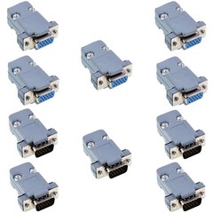 VGA Male Female DB15 3 Row Solder Cup Connectors Kit 15 Pin D Sub Port 10 PCS
