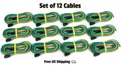 Trailer Light Wiring Harness 4 Way 25 ft Long Extension Cable Set of 12
