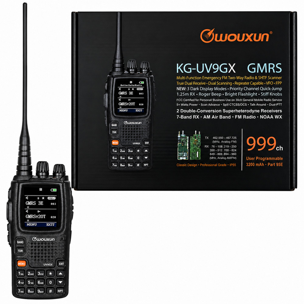 KG-UV9GX+ GMRS Two-Way Radio & Multi-Band Scanner