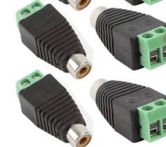 5-Pack RCA Female to AV Screw Terminal Audio Video Connector Adapter Converters