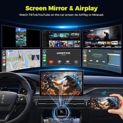 4 in 1 Mini Auto Wireless Adapter with Mirror Link Android Carplay Plug and Play