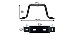 TV Antenna Mast Bracket 4″ inch Standoff W Style Wall Mount Easy Up HEAVY DUTY