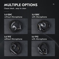KZ ZS10 PRO in Ear Monitor Earphone Cable, 2Meter Long IEM Cable with Mic, CCZ 4