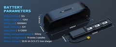 H HAILONG 52V 48V 36V ebike Battery li-ion for 0-2000W li-ion Battery BMS