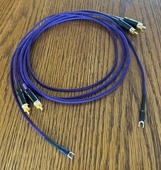 4 Ft. JMB CABLE CO Audiophile Turntable Phono RCA Cables w/Gnd connect pro ject
