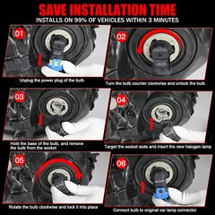 For GMC Yukon XL 1500 2500 2000-2006 Halogen Headlight Hi/Lo Fog Light Bulb BP