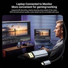 ACASIS USB Type C Male to DisplayPort Cable 8K@60Hz Thunderbolt 4/3 Type C to DP