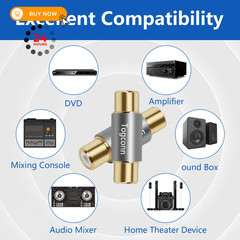 Togconn RCA Adapter – 10Pack Gold Plated Dual 10 Pack, Female to
