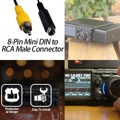 8-Pin Mini DIN to RCA Male Connector 5FT Fits YAESU FT-710 FT-857 FT-891 FT-991A