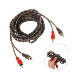 1/4PACK RCA Audio Cable Twisted Pair with Noise Reduction Interconnect Amp Wire