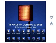 GVM GVM-B100C 100W RGB Bi-Color LED Continuous Video Light, App Control