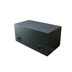Dual 12″ Vented Armor Coated Subwoofer Box with Painted Kerf Port 1″ MDF wood