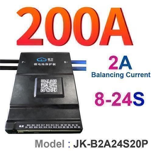 JK Smart BMS Active Balance 8S-24S 200A Li-Ion LiFePo4 Battery BMS BT/RS485 lot